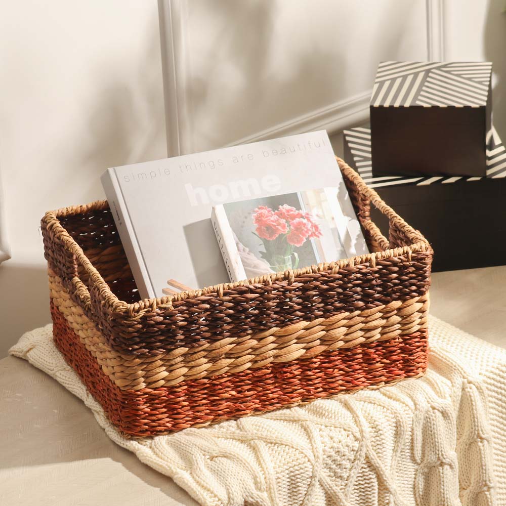Water Hyacinth Storage Basket Large - Earthy