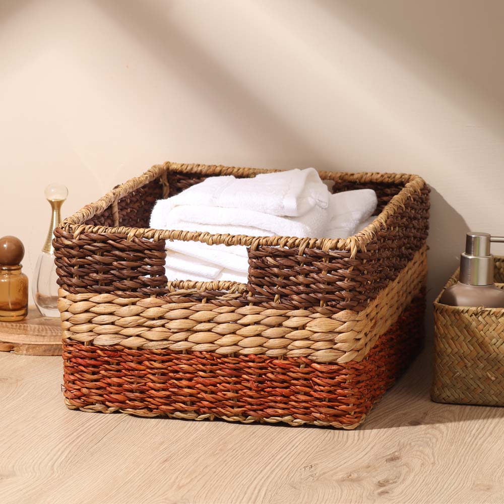 Water Hyacinth Storage Basket Large - Earthy