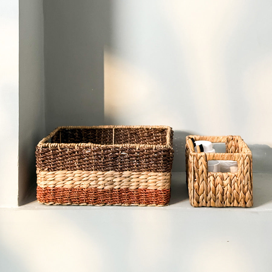 Water Hyacinth Storage Basket Large - Earthy