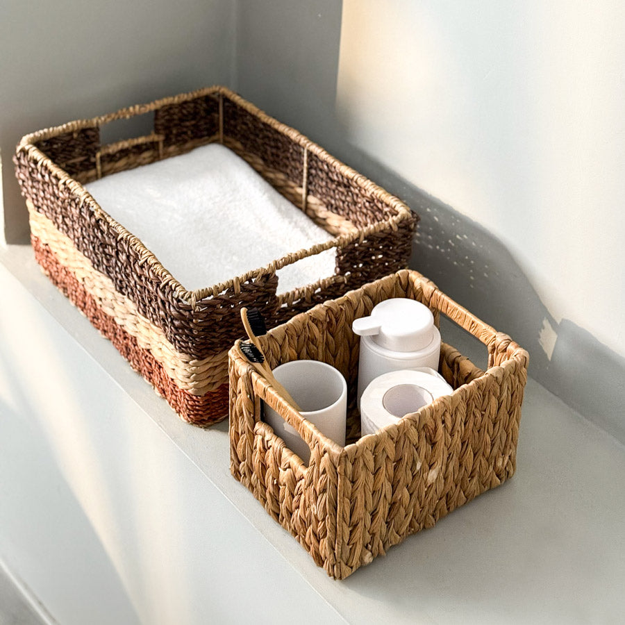 Water Hyacinth Storage Basket Large - Earthy