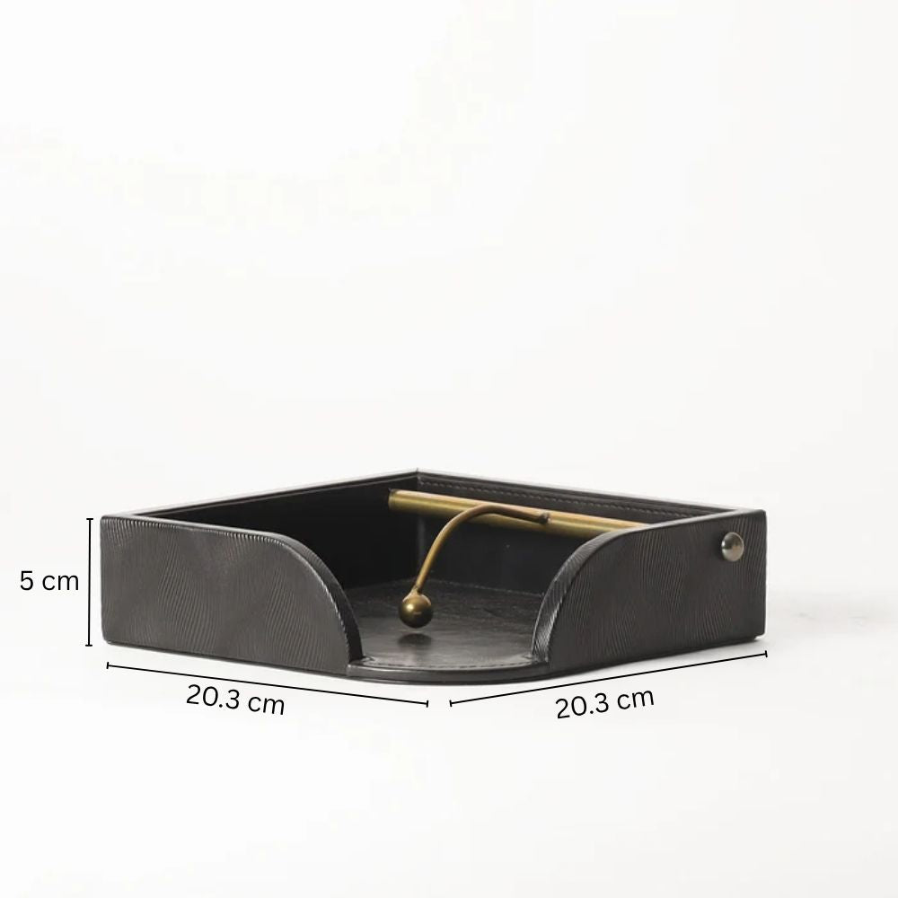 Wave Flat Napkin Holder - Black