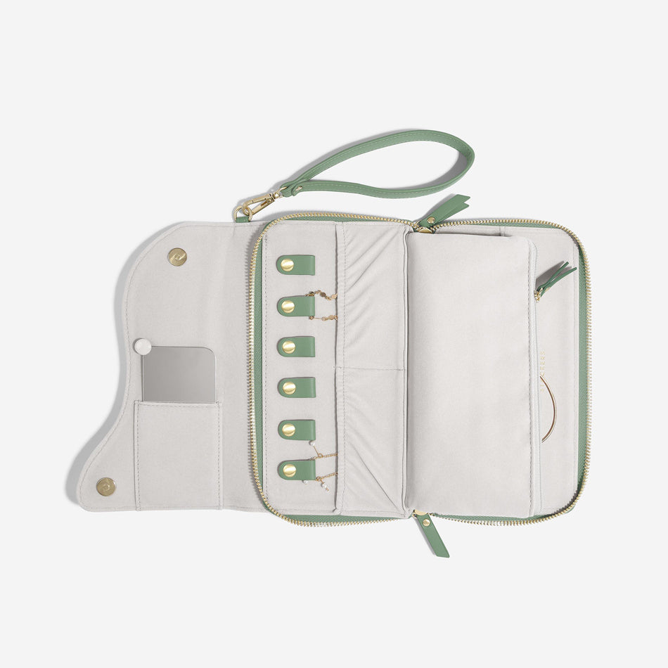 Wave Jewellery Roll - Green