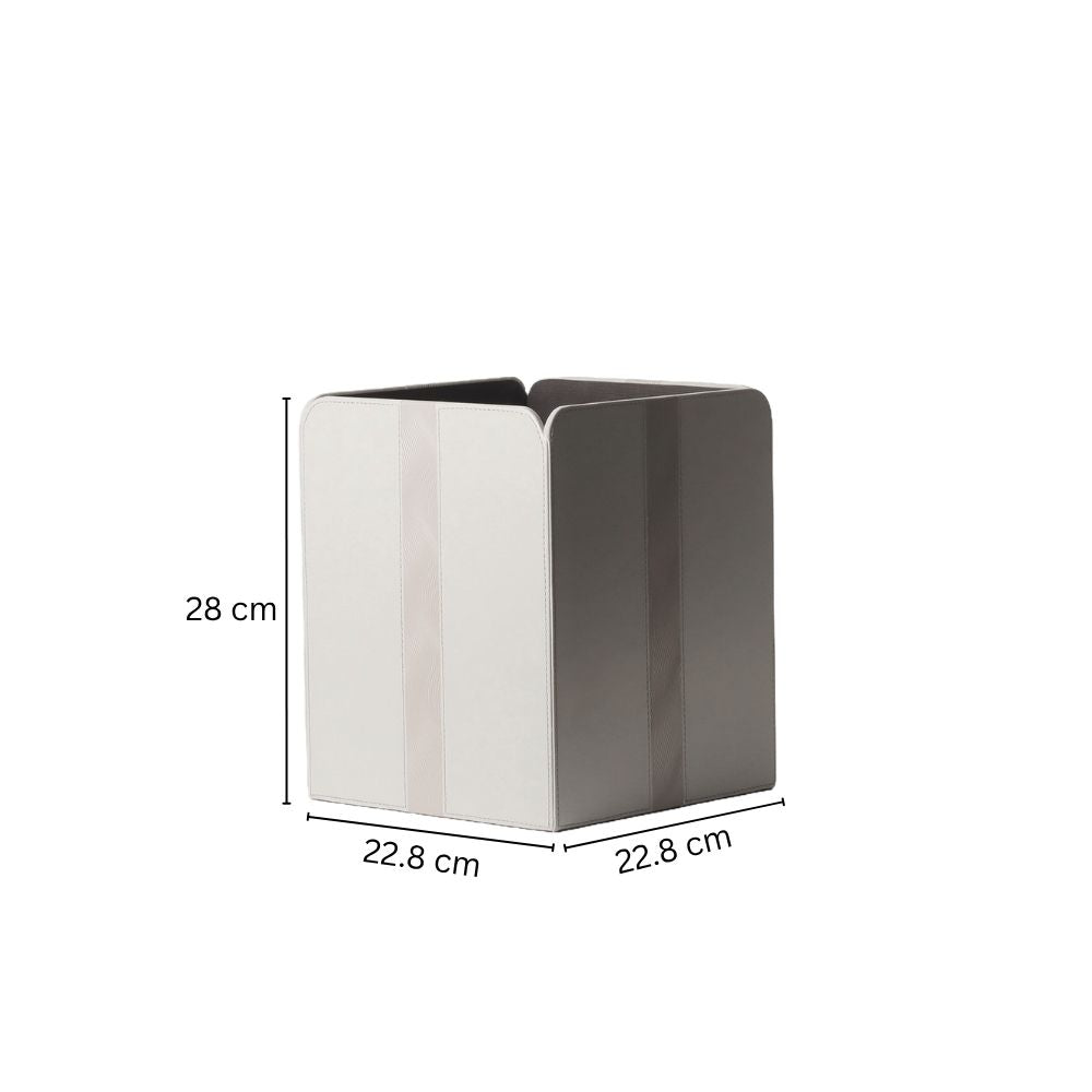 Wave Square Waste Bin - Grey