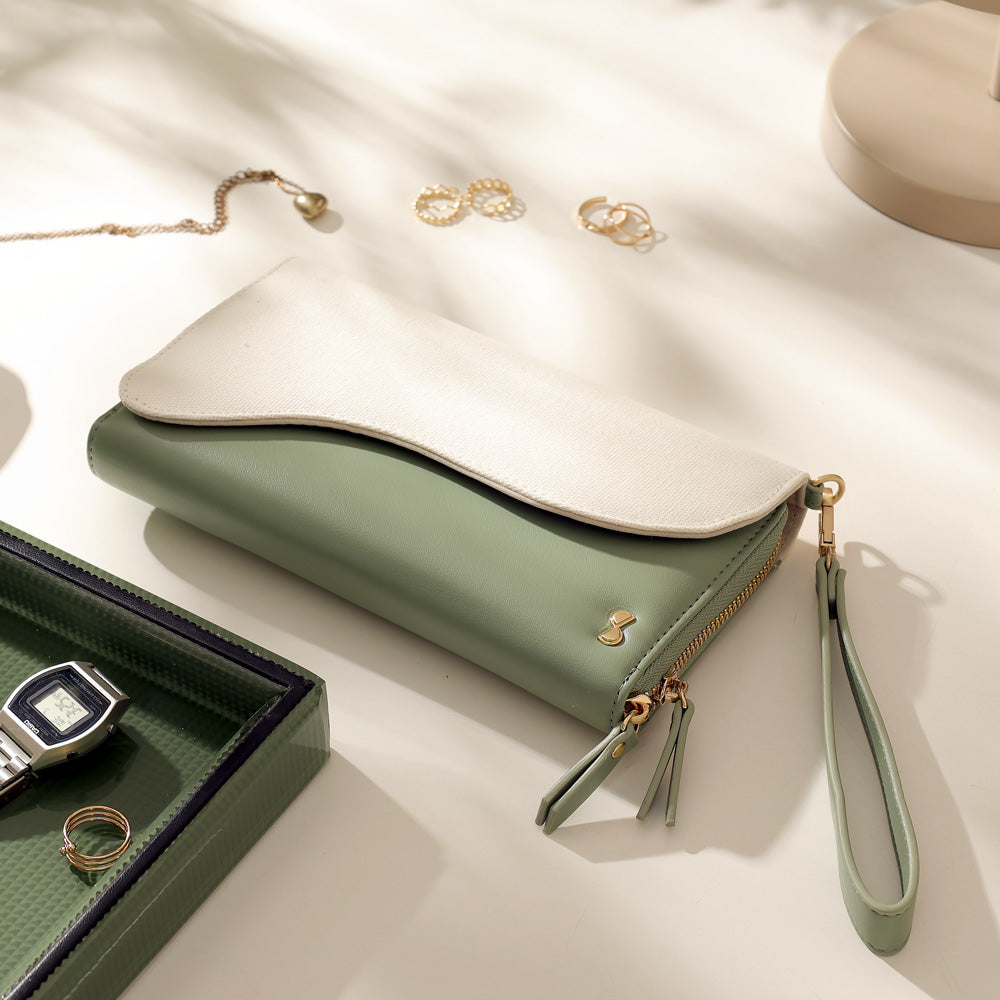 Wave Jewellery Roll - Green