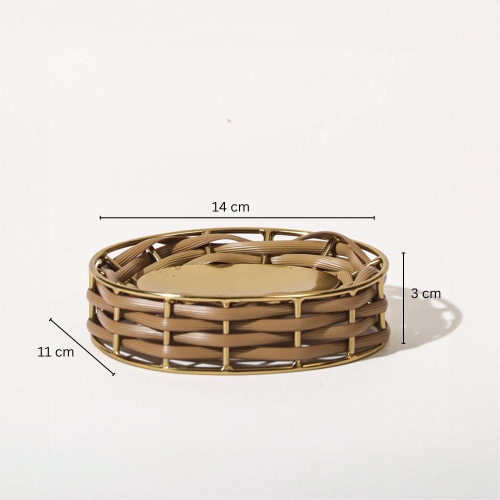 Weave Soap Dish - Sand Gold