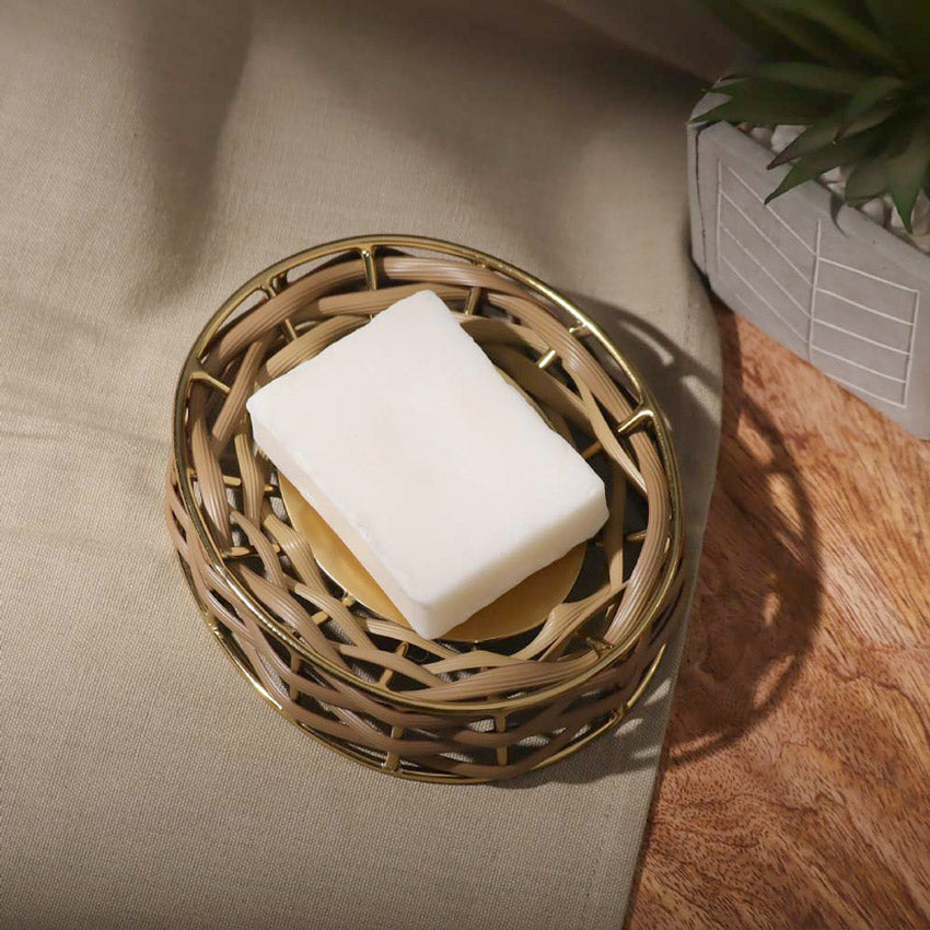 Weave Soap Dish - Sand Gold