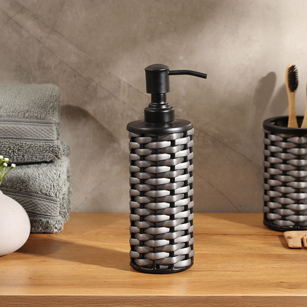 Weave Soap Dispenser - Grey Black