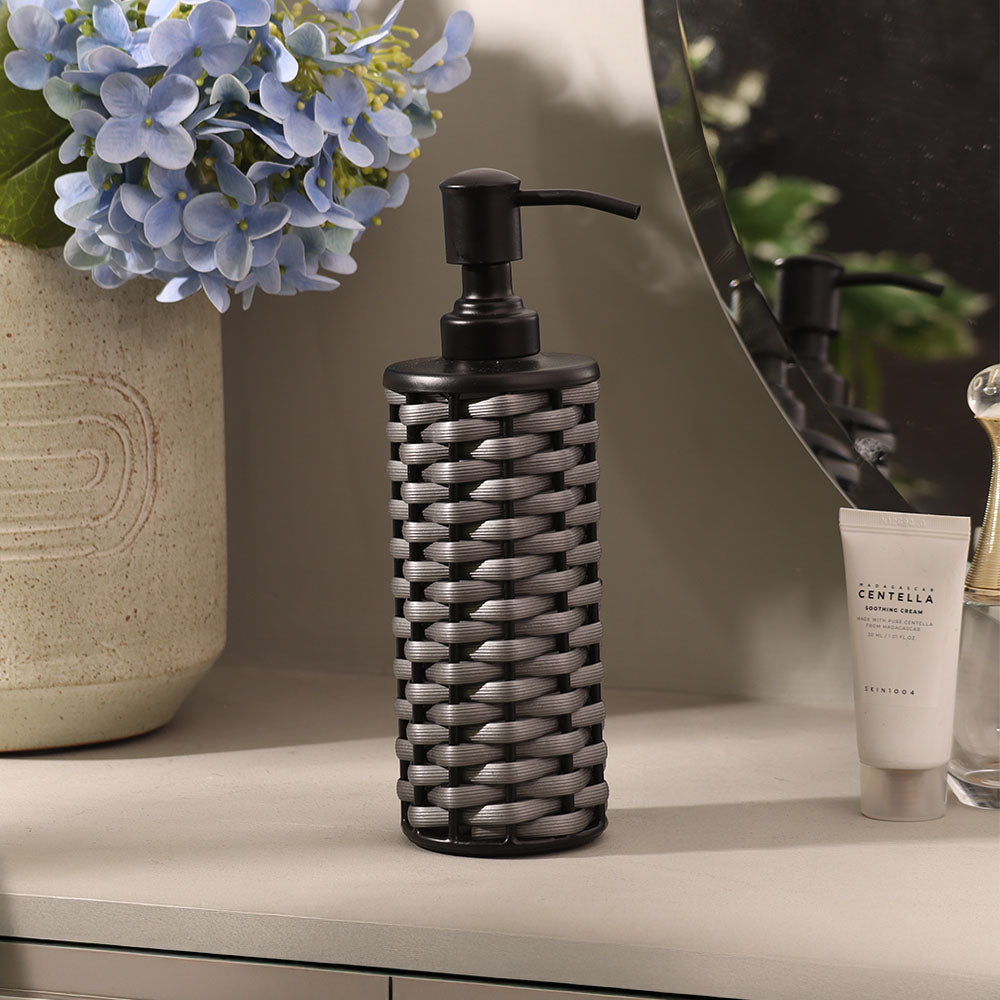 Weave Soap Dispenser - Grey Black