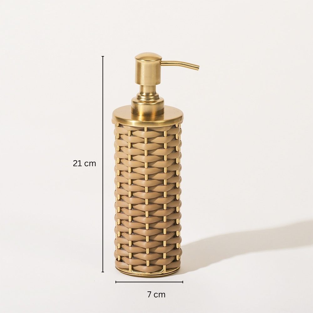 Weave Soap Dispenser - Sand Gold