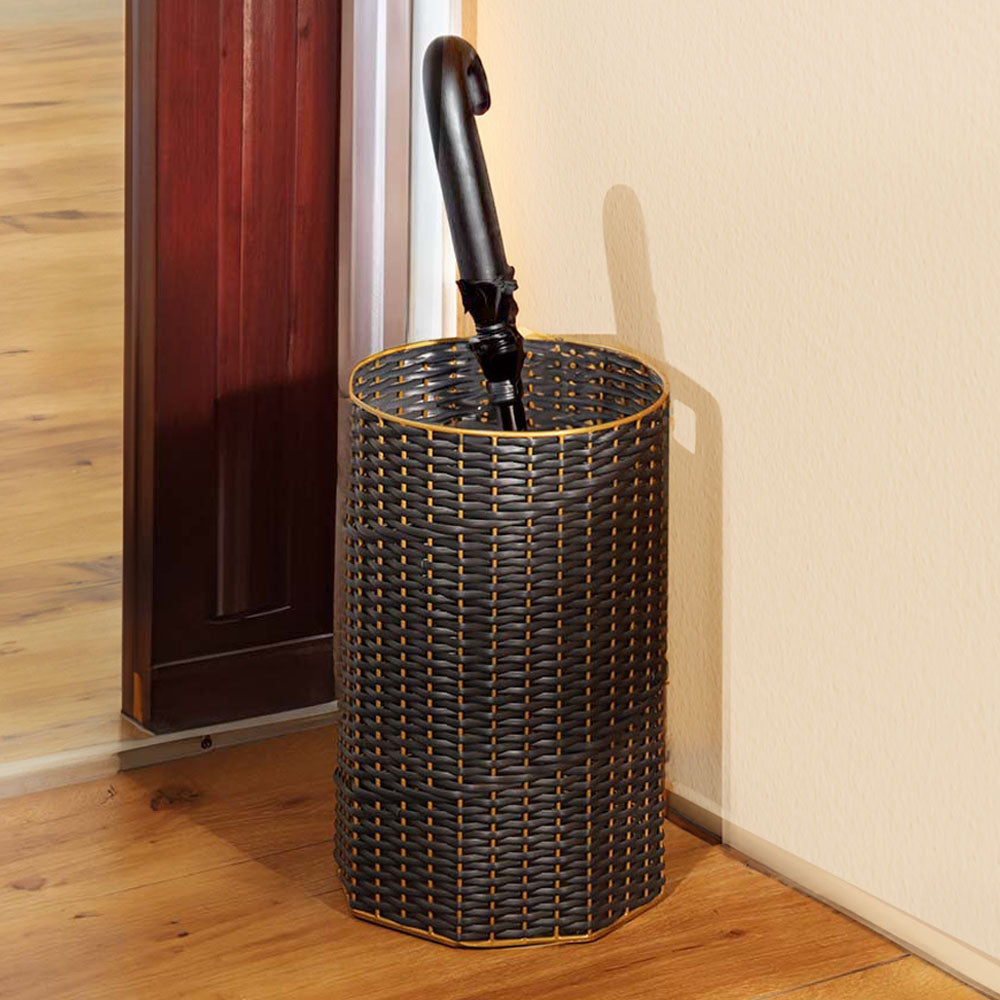Weave Umbrella Stand - Charcoal Black