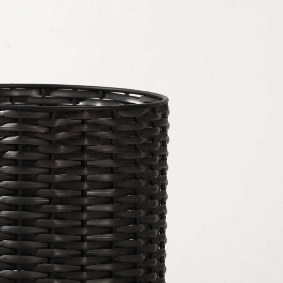 Weave Waste Basket - Charcoal Black