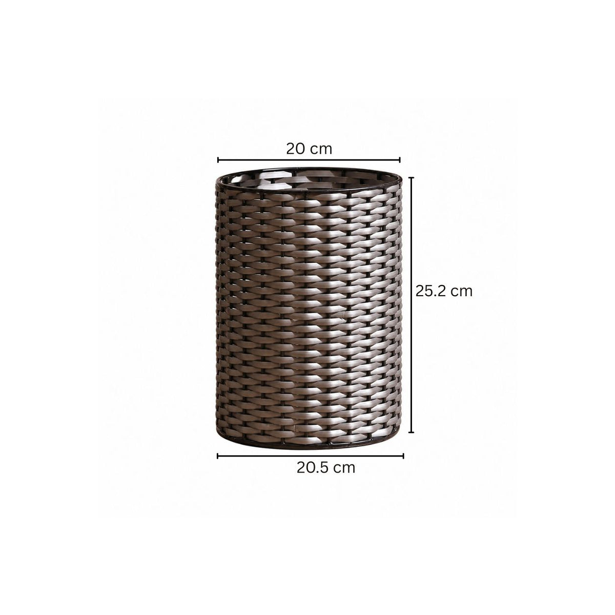 Weave Waste Basket - Grey Black