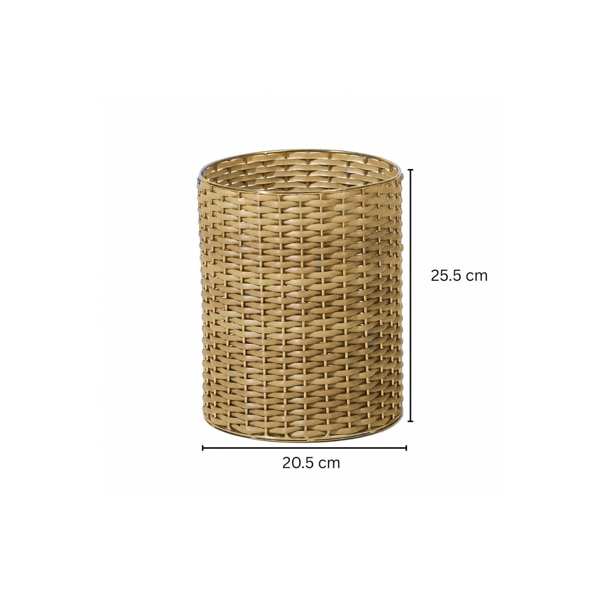 Weave Waste Basket - Sand Gold