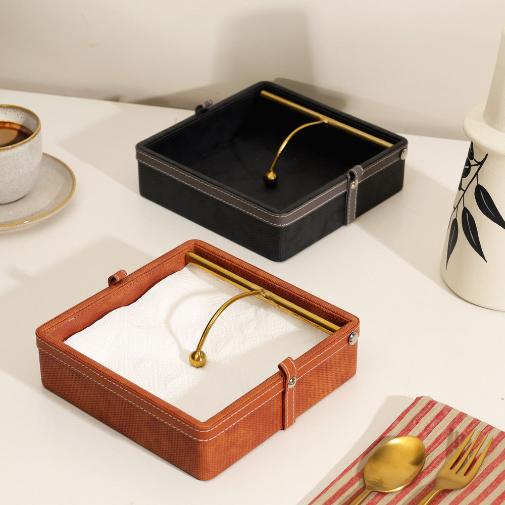 Devon Square Napkin Holder - Umber