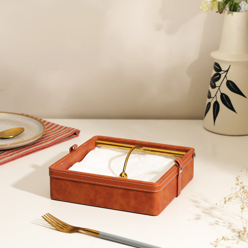 Devon Square Napkin Holder - Umber