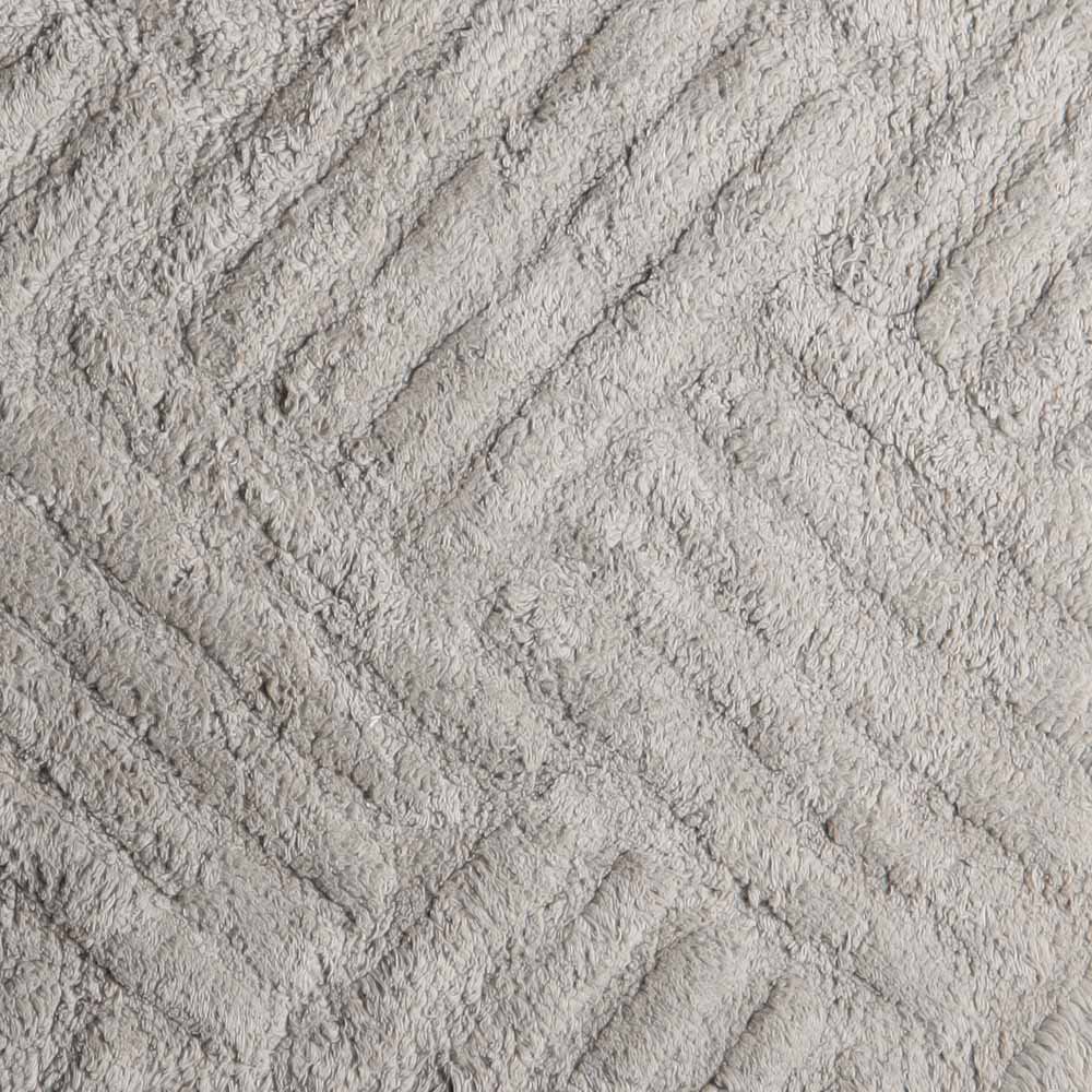 Willow Herringbone Tufted Bathmat - Light Grey