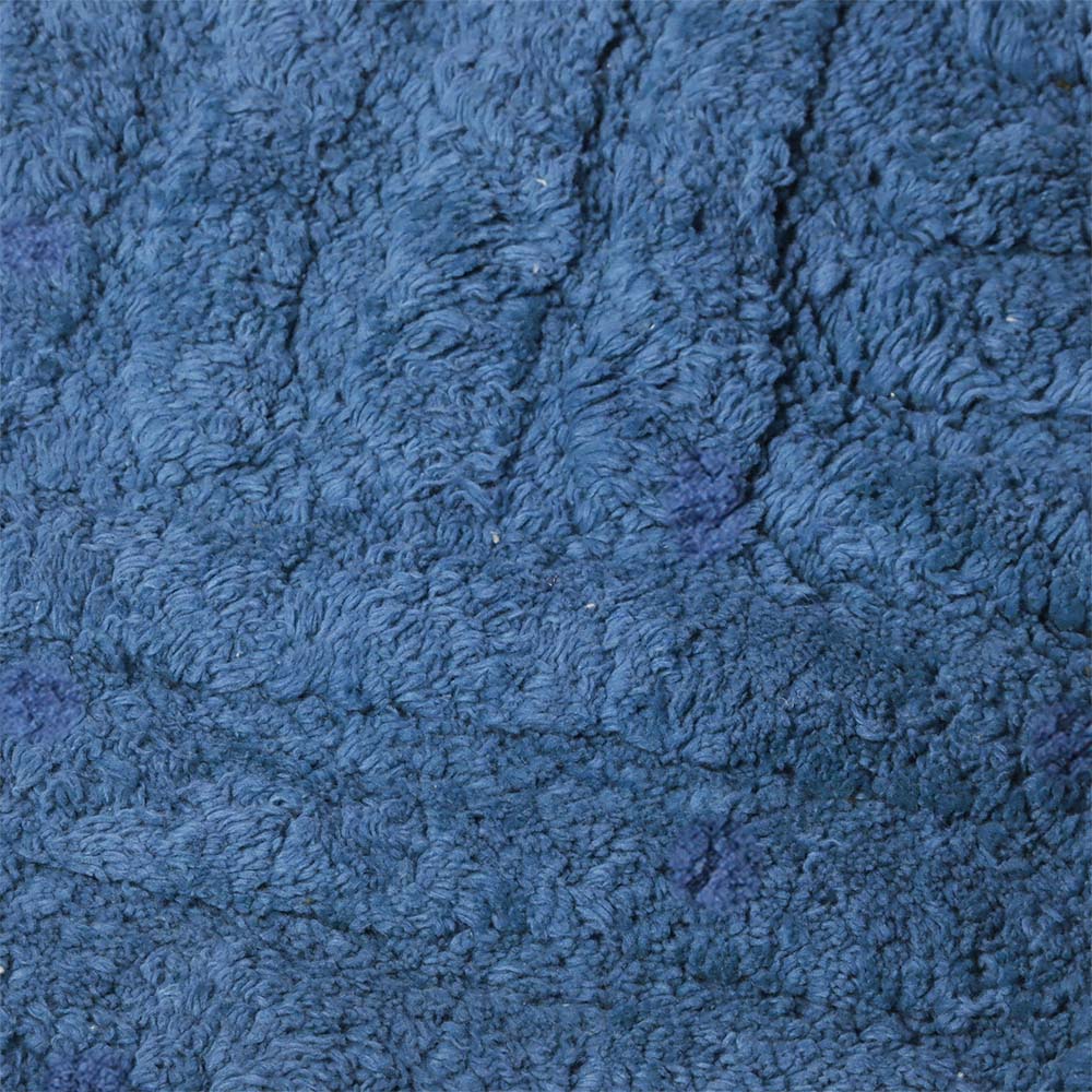 Willow Herringbone Tufted Bathmat - Azure Blue