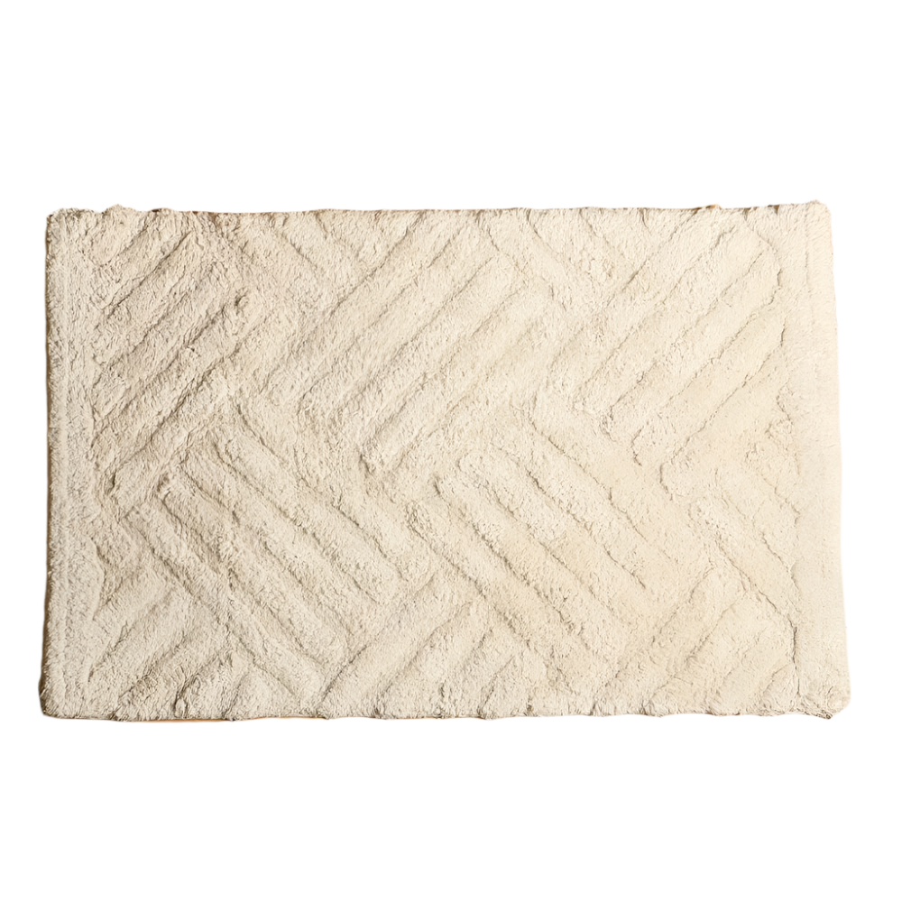 Willow Herringbone Tufted Bathmat - Taupe