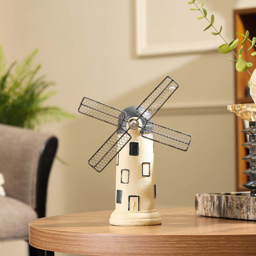 Windmill Decorative Sculpture - Cream
