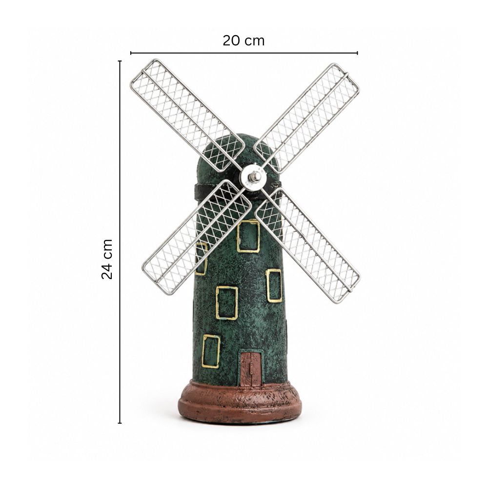 Windmill Decorative Sculpture - Green