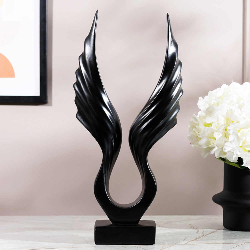 Wings Decorative Sculpture - Black