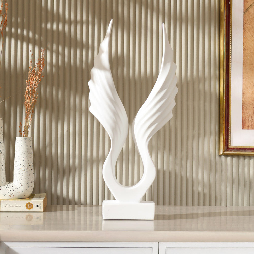 Wings Decorative Sculpture - White