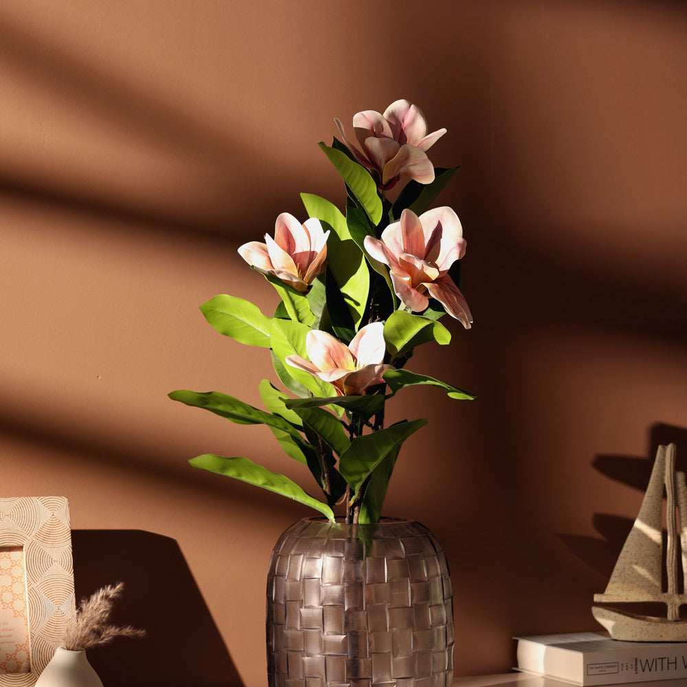 Winter Magnolia Faux Stem - Blush Pink