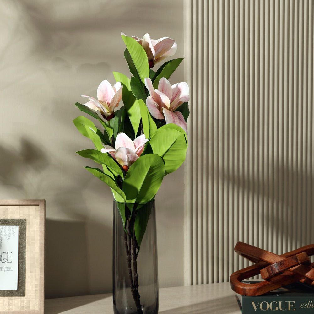 Winter Magnolia Faux Stem - Blush Pink