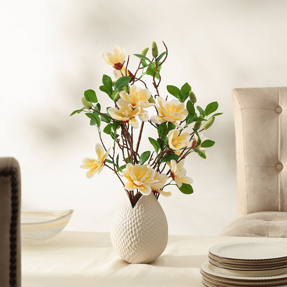Yulan Magnolia Faux Stem - Buttercream