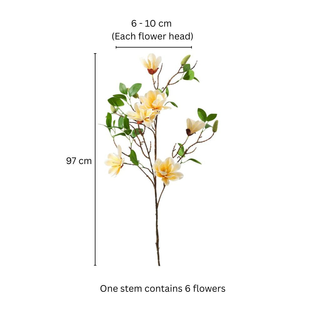 Yulan Magnolia Faux Stem - Buttercream