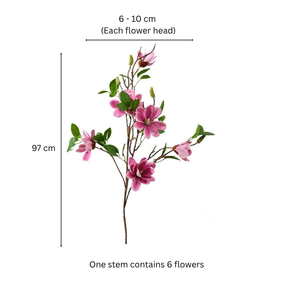 Yulan Magnolia Faux Stem - Purple