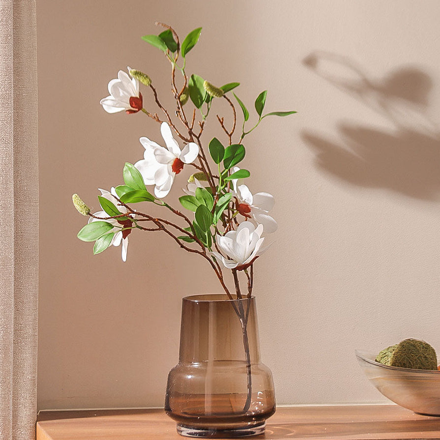 Yulan Magnolia Faux Stem - White