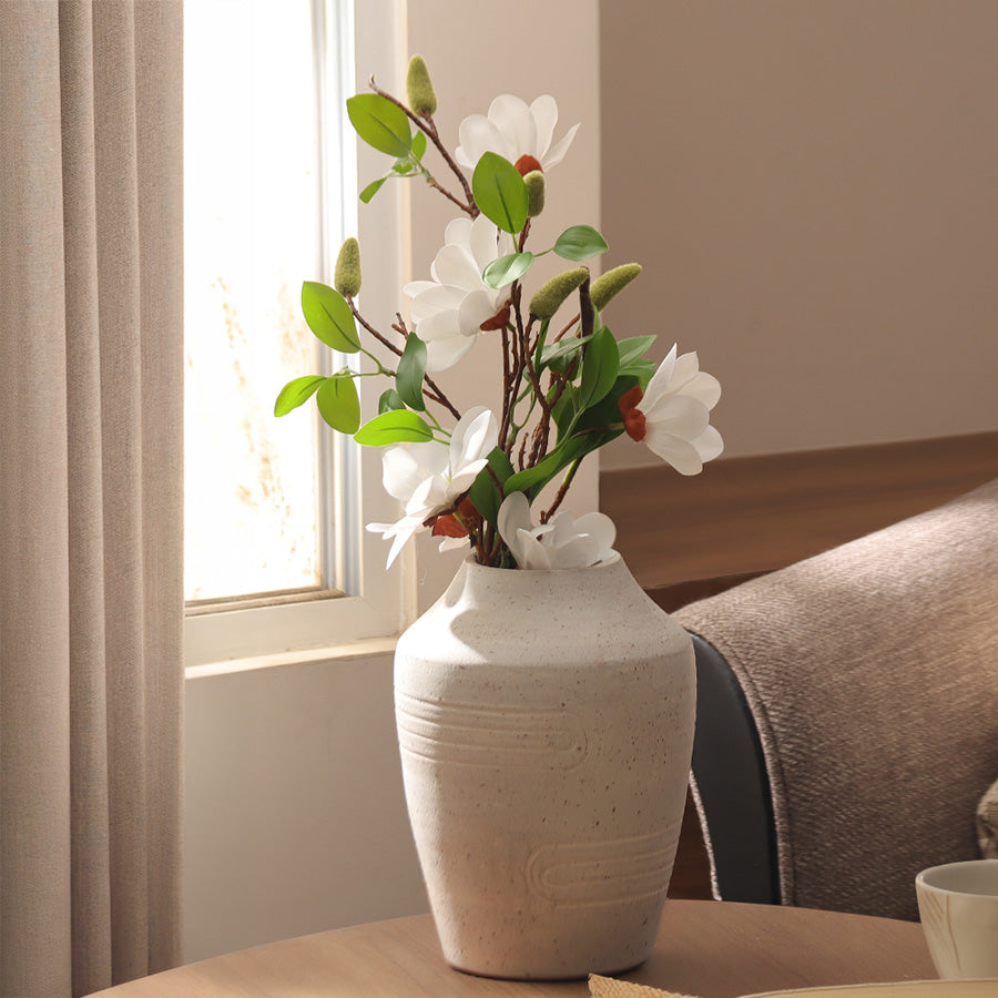 Yulan Magnolia Faux Stem - White