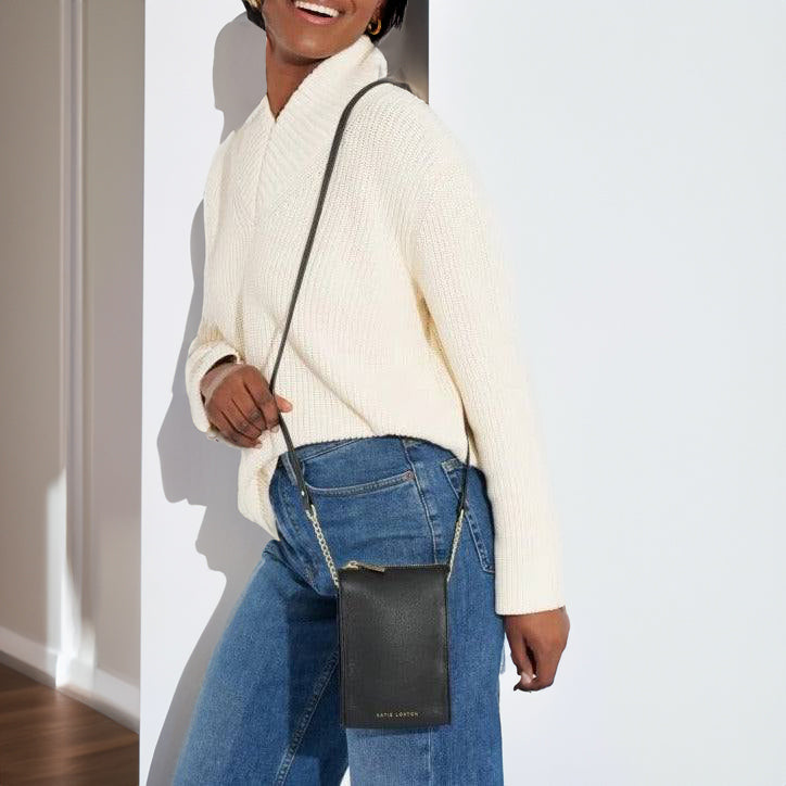 Zana Slim Crossbody Bag - Black