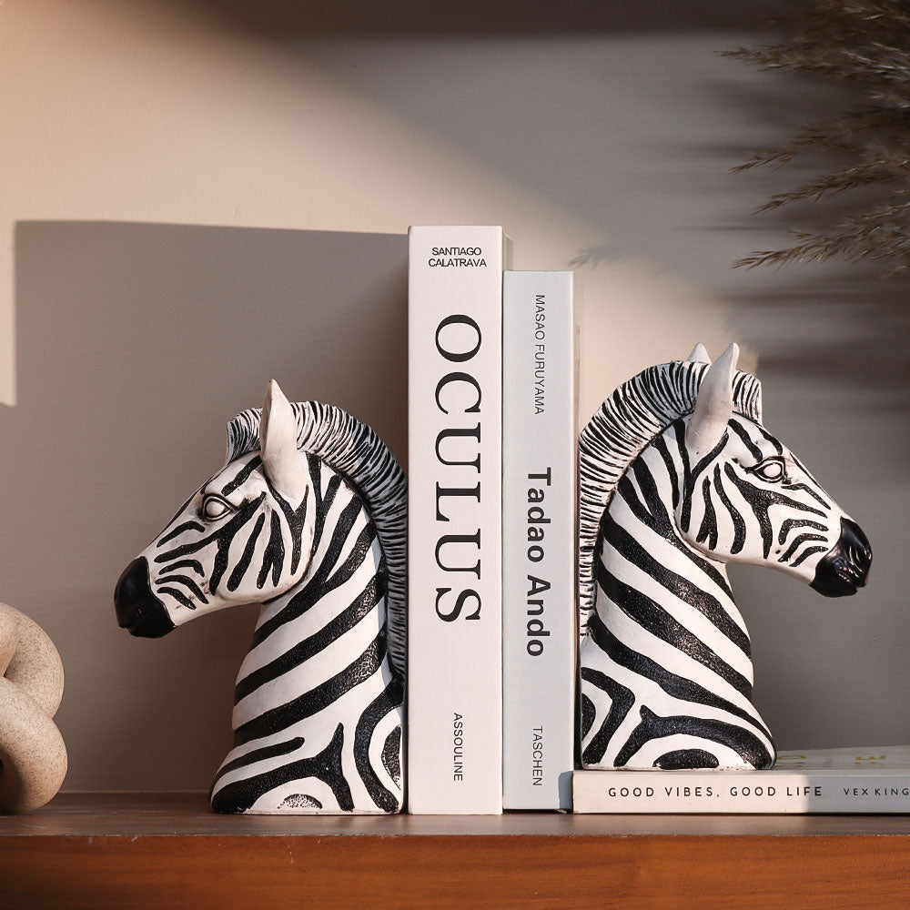 Ray Zebra Bookends, Set of 2