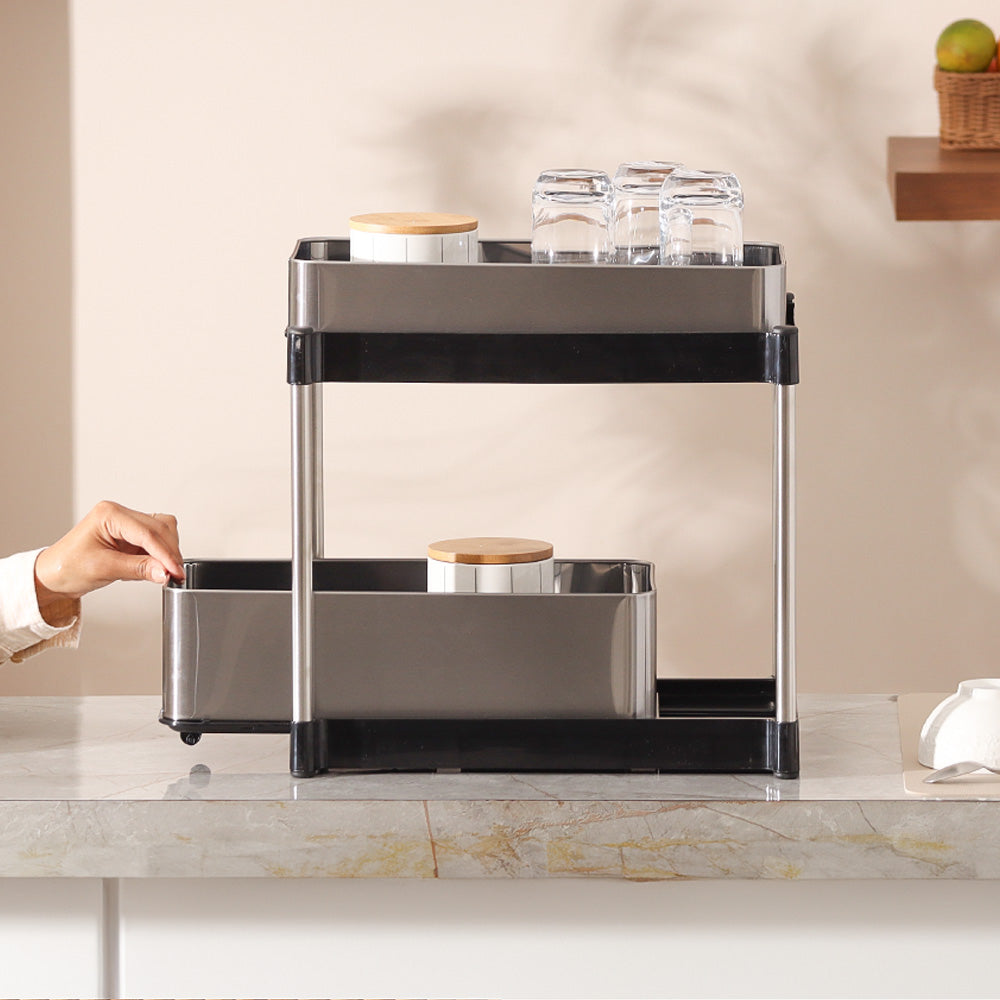 Zeno 2-Tier Sliding Storage Organizer