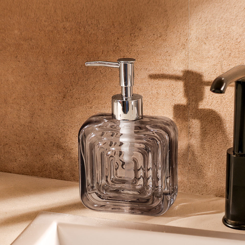 Zeno Glass Soap Dispenser - Grey