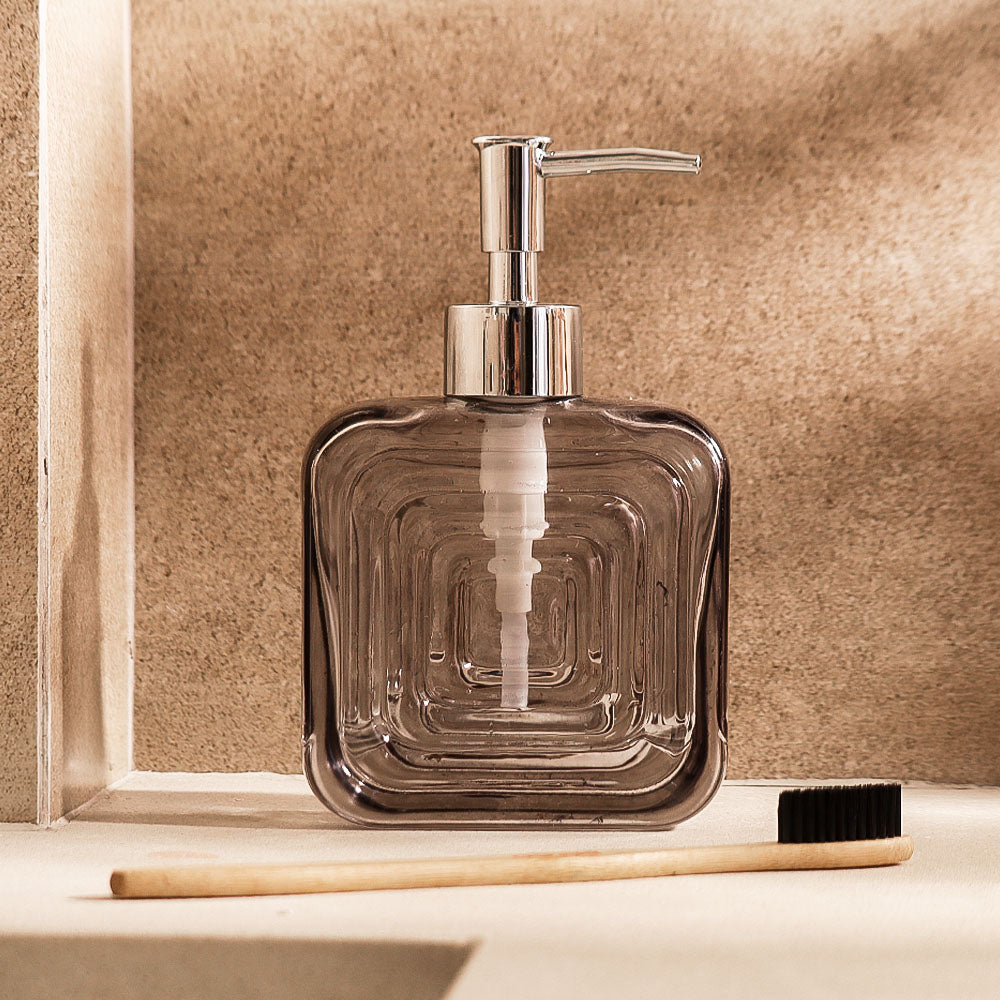 Zeno Glass Soap Dispenser - Grey