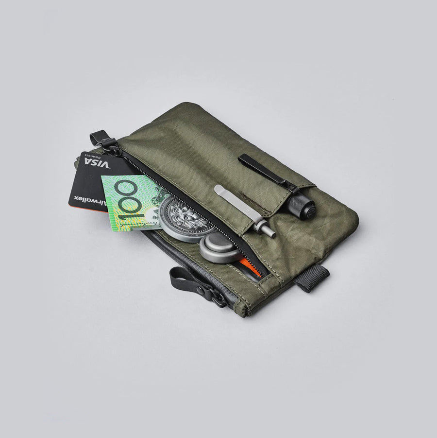 Zip Clutch - Dark Green VX21