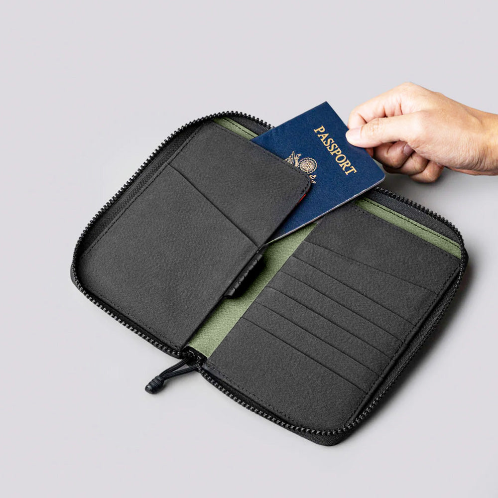 Zip Passport Wallet - Axogrid Black