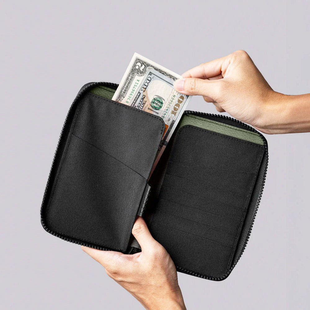 Zip Passport Wallet - Axogrid Black