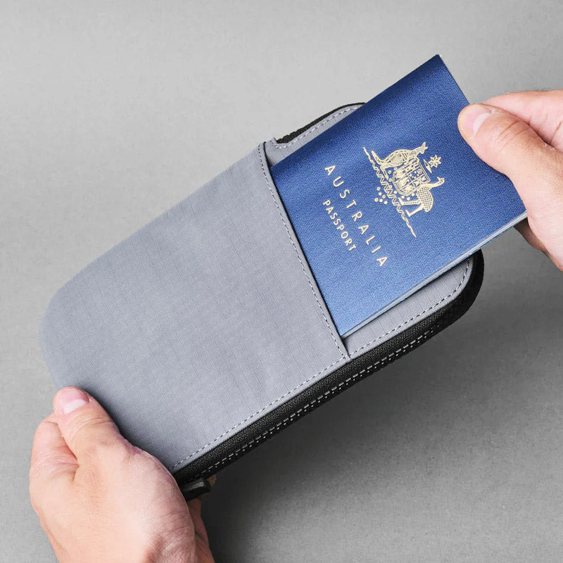 Zip Travel Wallet - Axoflux Grey