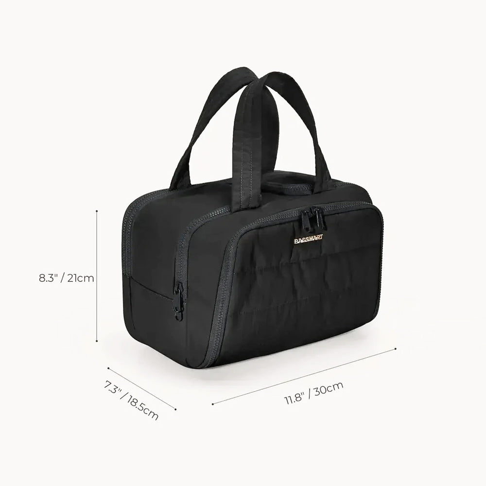 Zora Spacesaver Toiletry Bag - Black