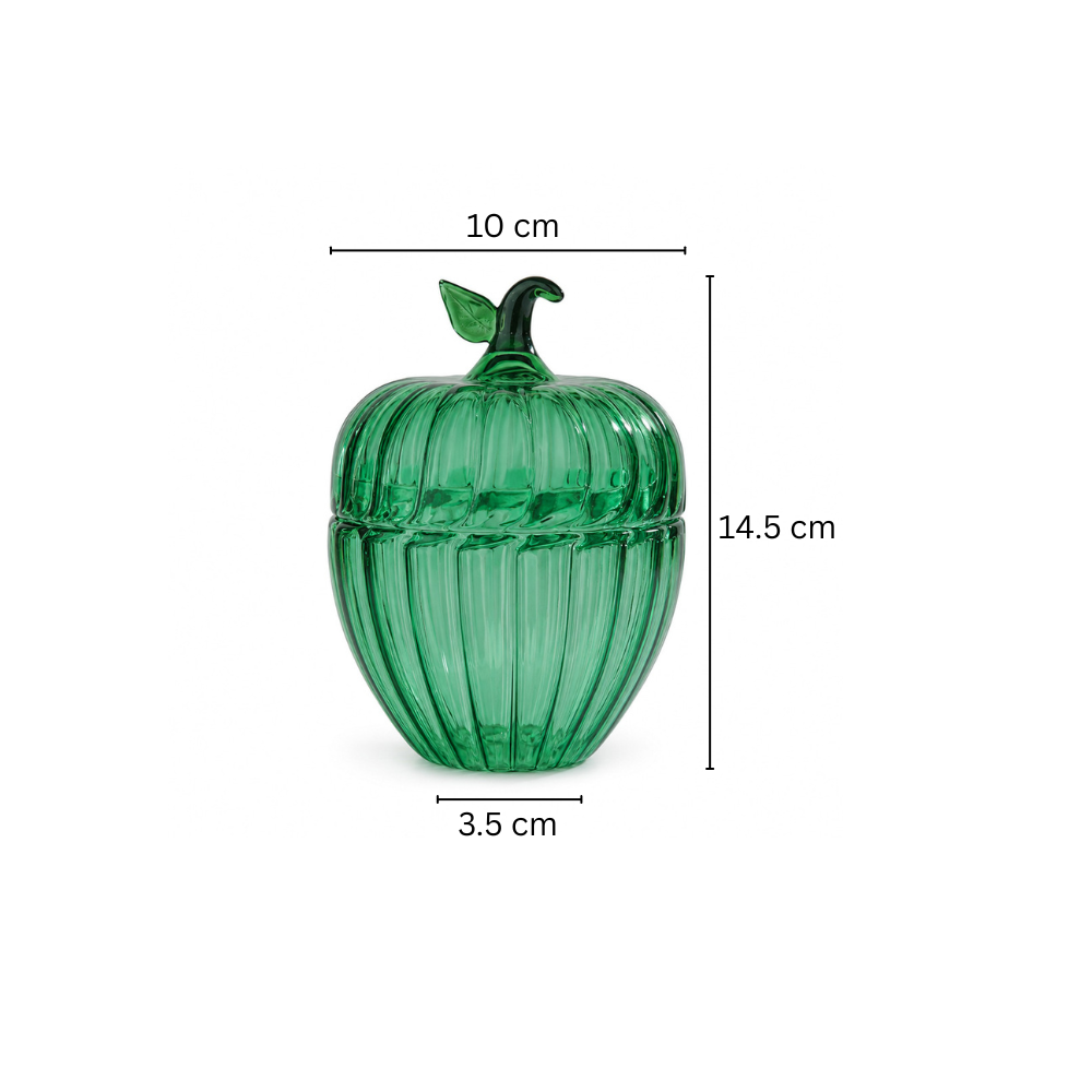 Zucca Glass Decorative Jar - Teal