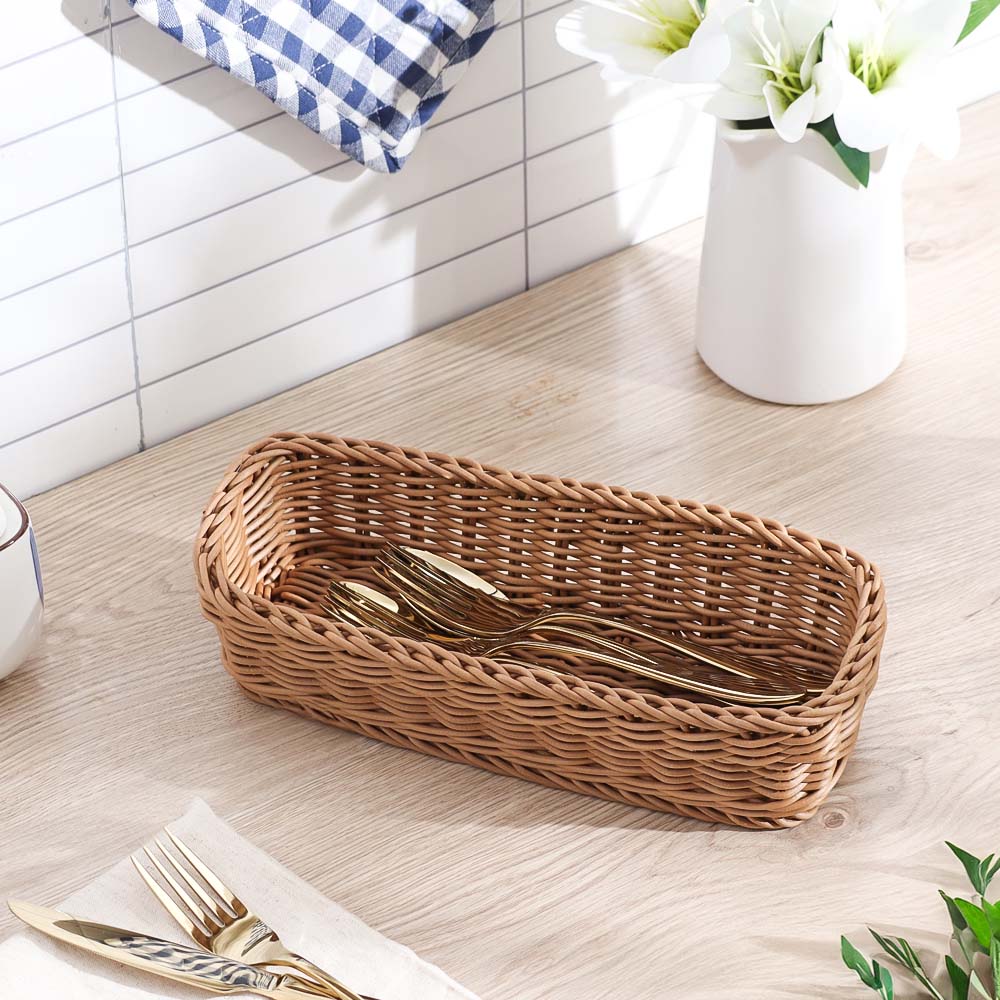 Zuri Rectangular Basket Small - Khaki