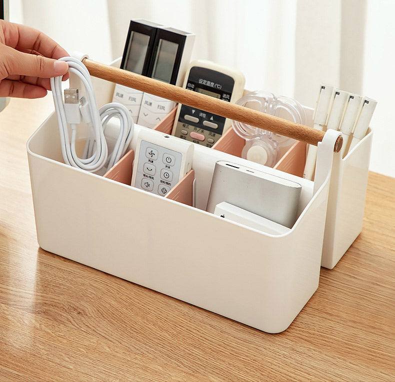 Arhat Organizers Storage Caddy with Adjustable Dividers - White