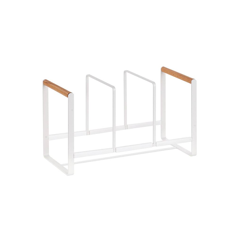 Arhat Organizers Three Compartment Plate Rack - White