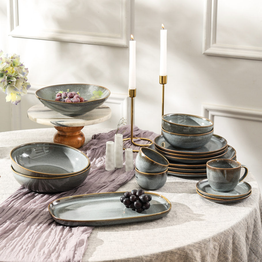 Seasons Cup and Saucer Set - Denim