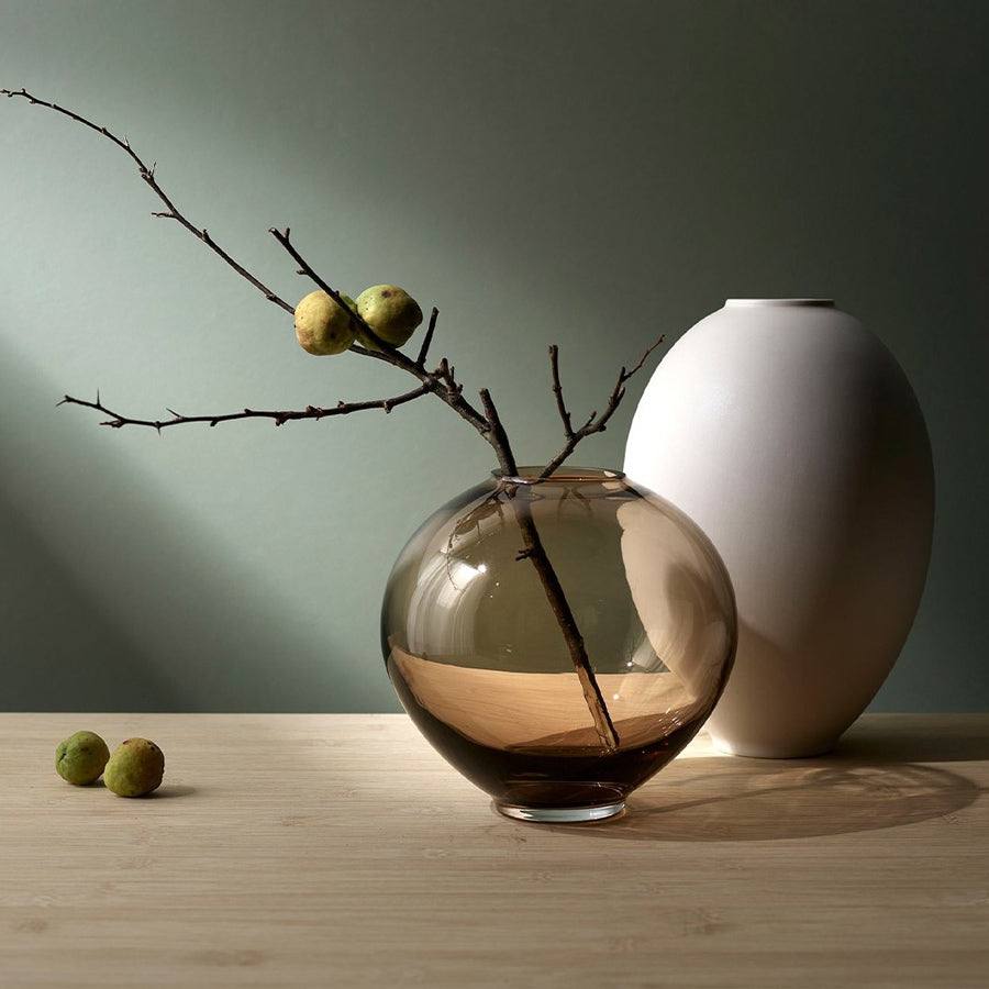 ASA Selection Mara Round Glass Vase - Amber