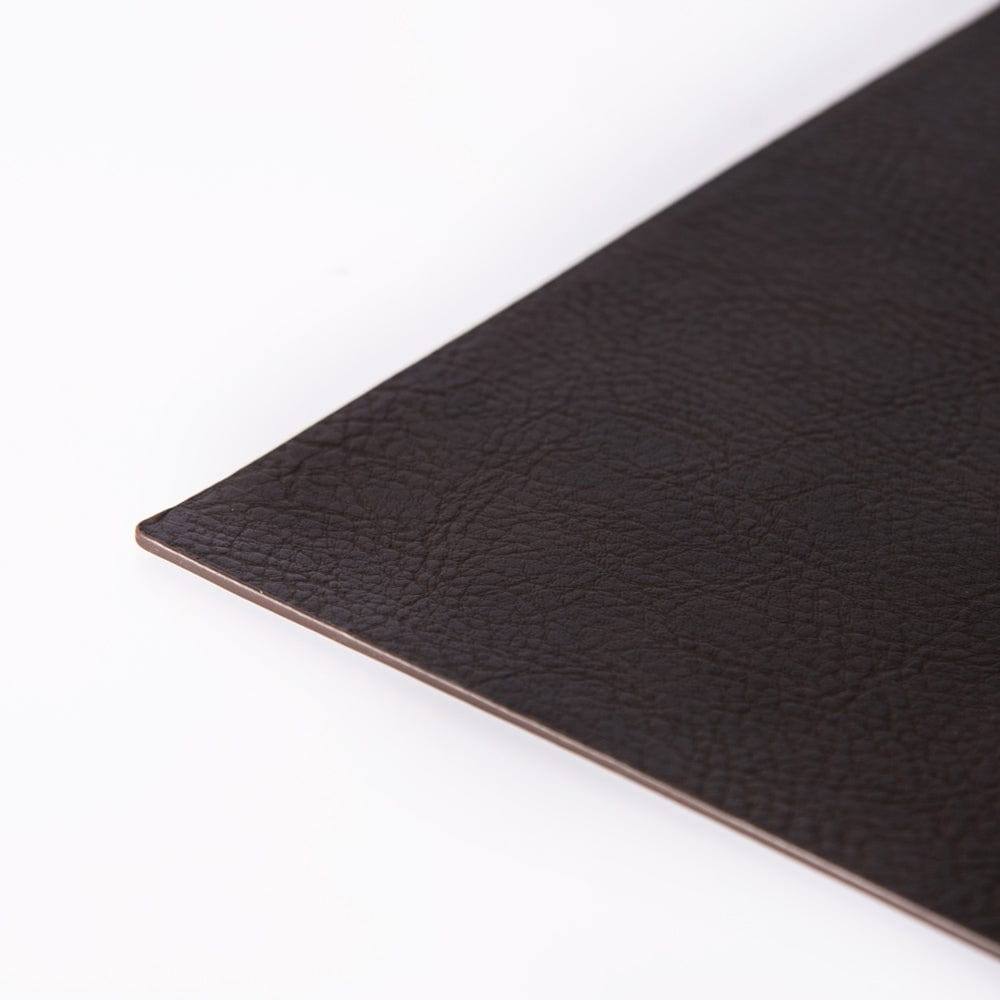 ASA Selection Rectangular Optic Grain Faux Leather Placemats, Set of 2 - Black Coffee